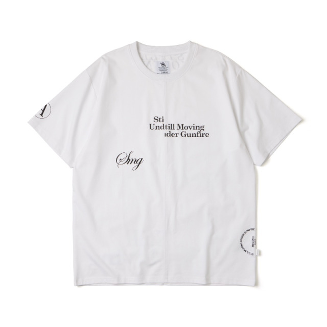 White Deconstructed Slogan Graphic Tee