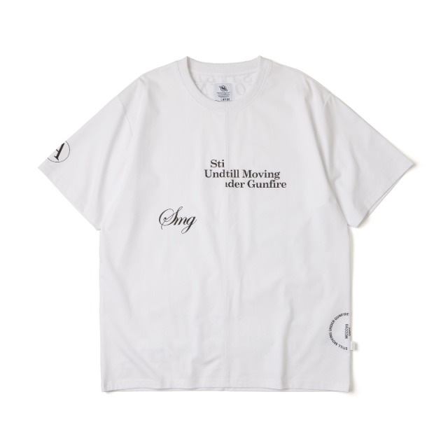 White Deconstructed Slogan Graphic Tee