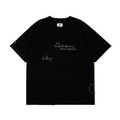 Black Deconstructed Slogan Graphic Tee