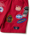 Red SMG Multi Patch Shorts-6