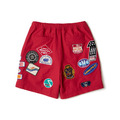 Red SMG Multi Patch Shorts-1