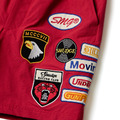 Red SMG Multi Patch Shorts-4