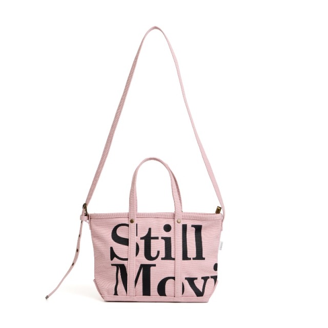 Pink Washed Canvas Utility Tote Bag