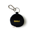 Black Plush Smiley Keychain-2