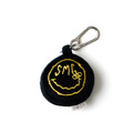 Black Plush Smiley Keychain-1