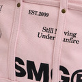 Pink Washed Canvas Utility Tote Bag-5