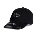 Black Handwritten Slogan Graphic Sports Cap