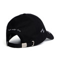 Black Handwritten Slogan Graphic Sports Cap-1