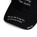 Black Handwritten Slogan Graphic Sports Cap-3
