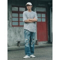 Grey Striped Tee-5