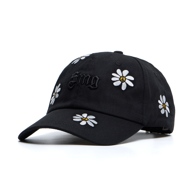 SMG｜Black Flowers Gothic Logo Sports Cap｜SMUDGEstore｜2024