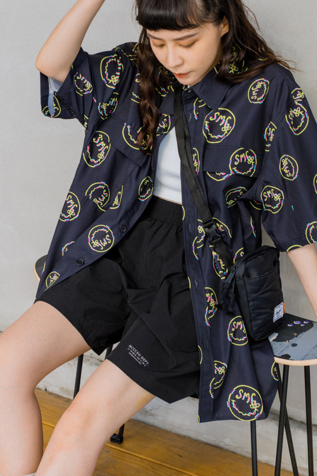 Smiley Face Pattern Shirt