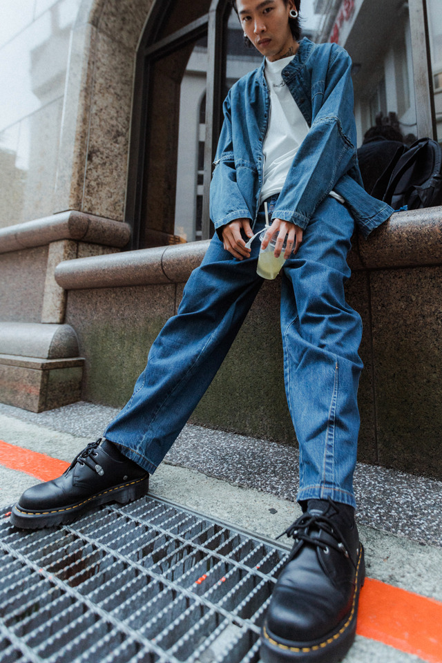 SMG ARMY 穿搭特輯/2023 SS - Washed Denim Tapered Pants/Washed Denim Crop Parka