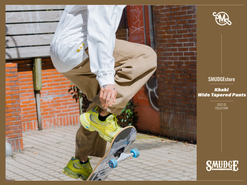 SMG ARMY 穿搭特輯/2023 SS - Khaki Wide Tapered Pants