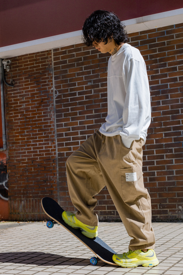 SMG ARMY 穿搭特輯/2023 SS - Khaki Wide Tapered Pants