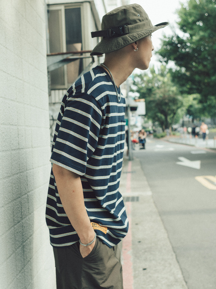 SMG ARMY 穿搭特輯/2023 SS - Stripe Pocket Tee