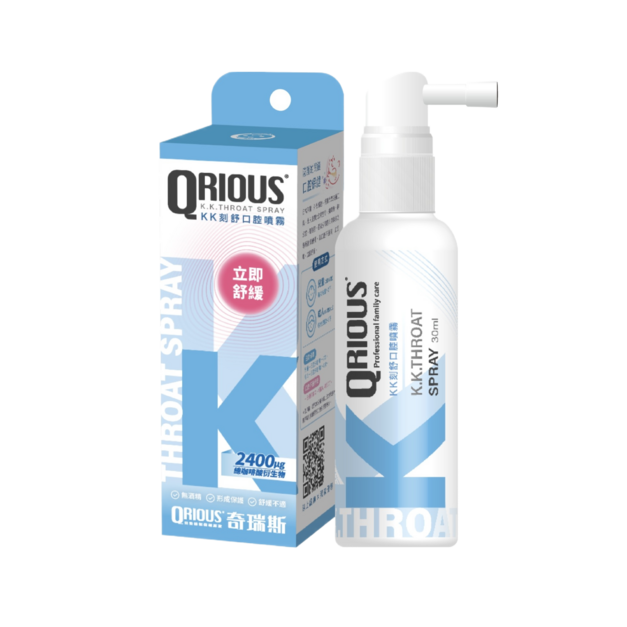 QRIOUS奇瑞斯紫錐菊KK刻舒口腔噴霧-水蜜桃風味1入(30ml/瓶)