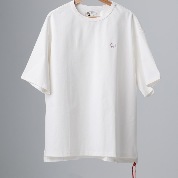 [KRNK]六本針寬版重磅刺繡貓Tee｜三色展開