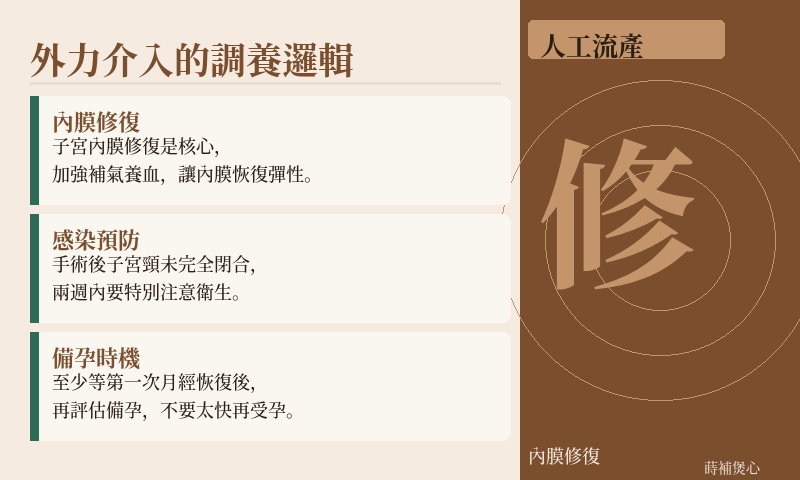人工流產調養重點