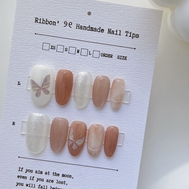 ꒰ 蝶舞微光 ꒱  // 預購 純手工穿戴甲 Ribbon²