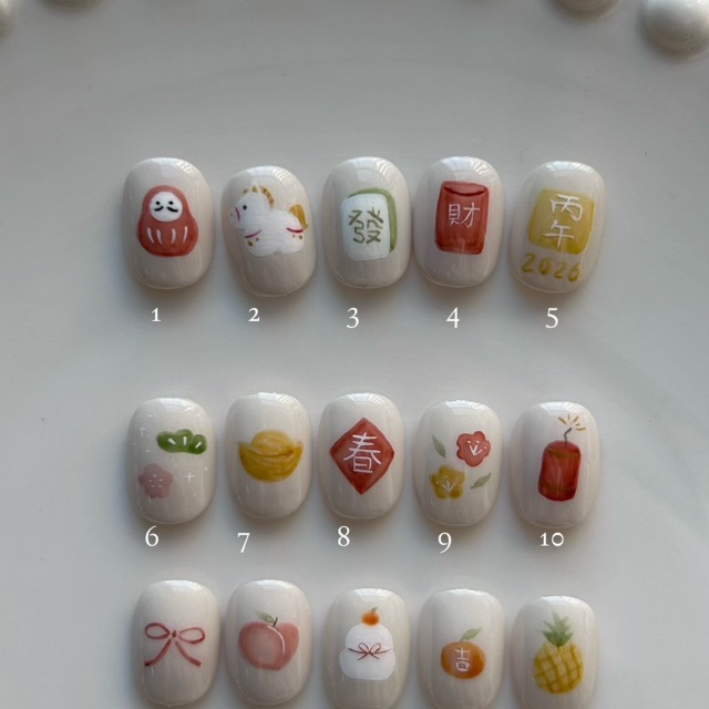 ꒰ 開運圖鑑 ꒱  // 預購 2026年新年限定 純手工穿戴甲 Ribbon²