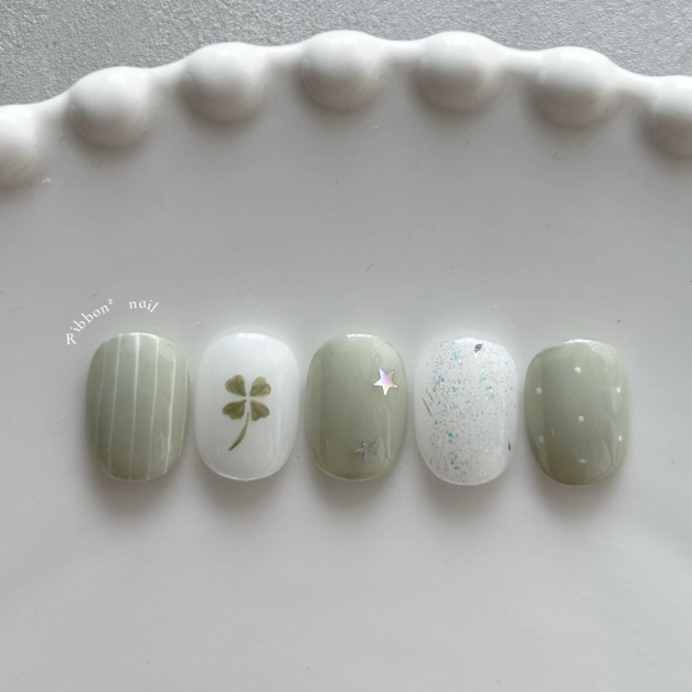 ꒰ 四葉星願 ꒱  // 預購 純手工穿戴甲 Ribbon²