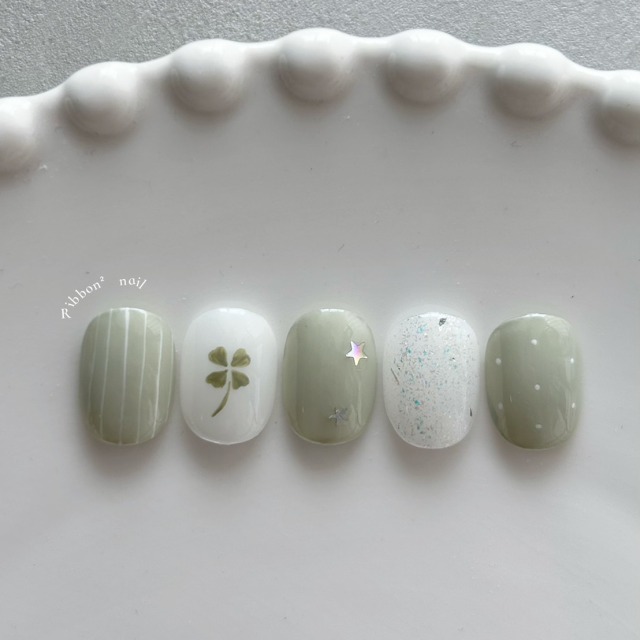 ꒰ 四葉星願 ꒱  // 預購 純手工穿戴甲 Ribbon²