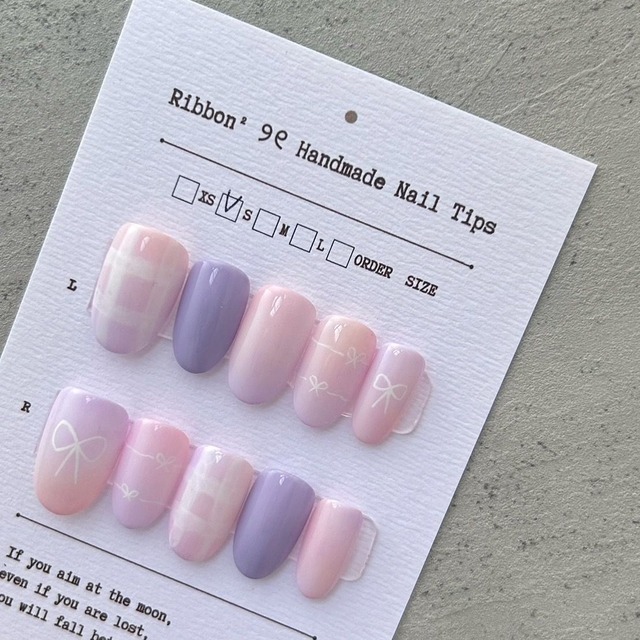 ꒰ 夢幻漸層 ꒱  // 預購 純手工穿戴甲 Ribbon²