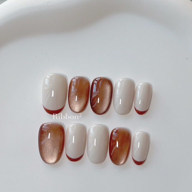 ꒰ 暖金微光 ꒱  // 預購 純手工穿戴甲 Ribbon²