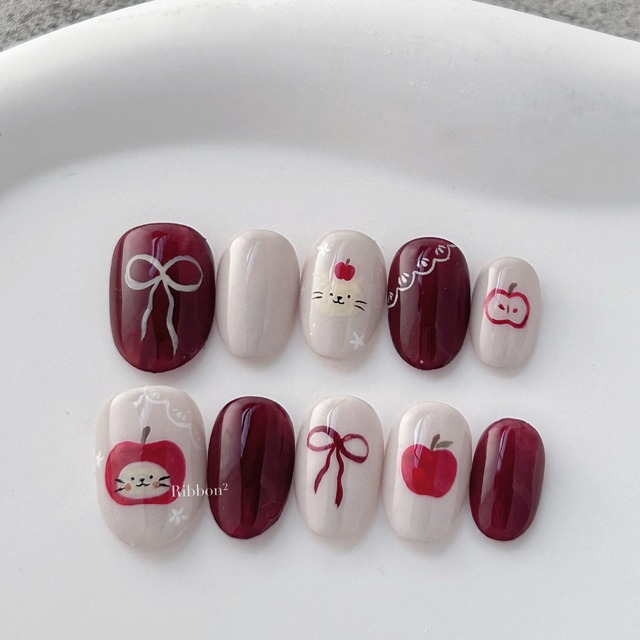 ꒰ 蘋安喵喵 ꒱  // 預購 純手工穿戴甲 Ribbon²