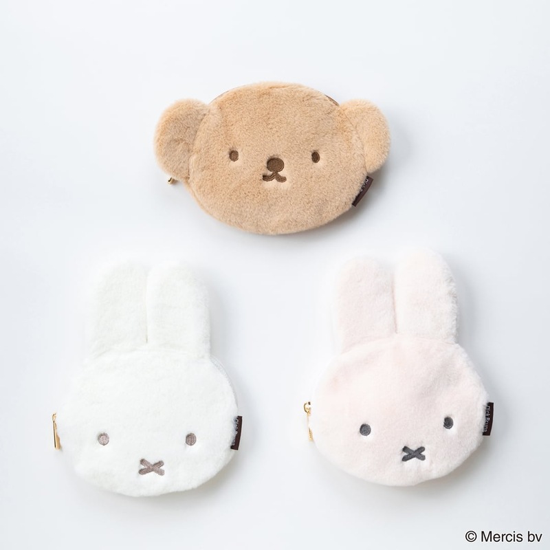 【現貨】Miffy 米飛兔 × Boris 小熊 FACE FUR 造型迷你收納包｜零錢・小物收納