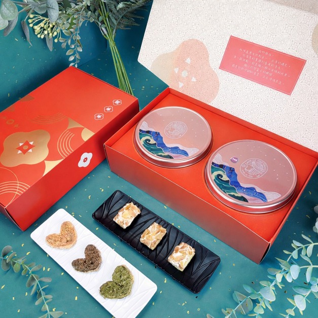 杏仁千層酥+蝴蝶酥-雙鐵盒-圓滿禮盒