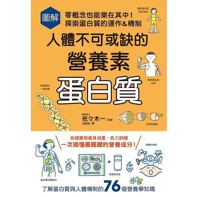 圖解人體不可或缺的營養素：蛋白質 零概念也能樂在其中！探索蛋白質的運作&機制