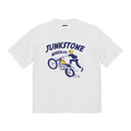 印有wheelie的白色T-shirt