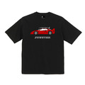 印有rider-triangle騎士風格的黑色T-shirt