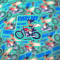 Motorcycle Sticker scrambler and dog