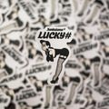 Motorcycle Sticker scrambler and dog
