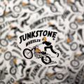 Motorcycle Sticker scrambler and dog