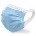天使藍︱50入｜MIT 雙鋼印二段式寬耳帶口罩-1