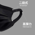 消光黑︱50入｜MIT 雙鋼印二段式寬耳帶口罩-1