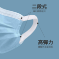 天使藍︱10入｜MIT 雙鋼印二段式寬耳帶口罩-3