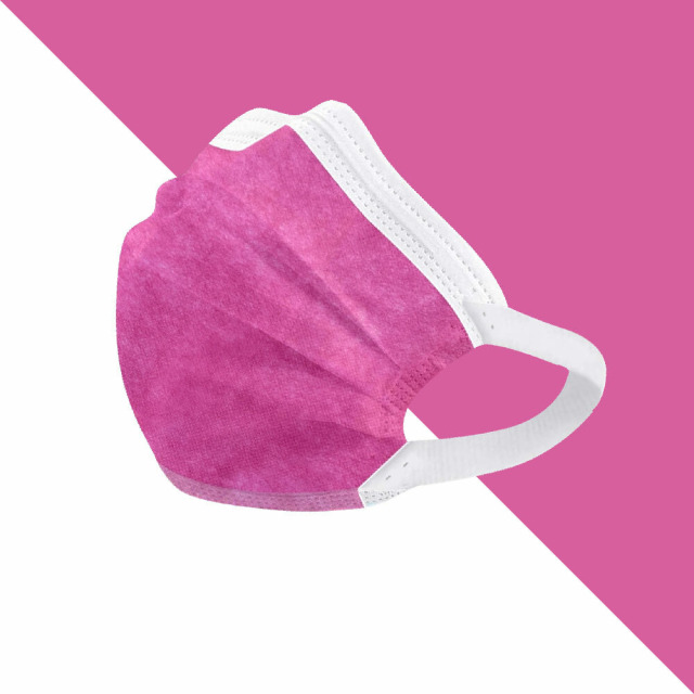 相思紅︱50入｜MIT 雙鋼印二段式寬耳帶口罩