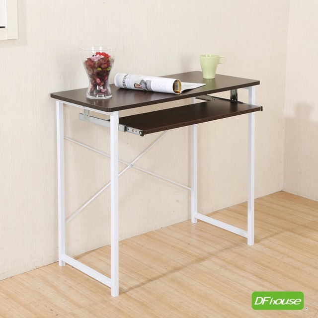 《DFhouse》卡洛斯80公分附鍵盤多功能工作桌-胡桃色