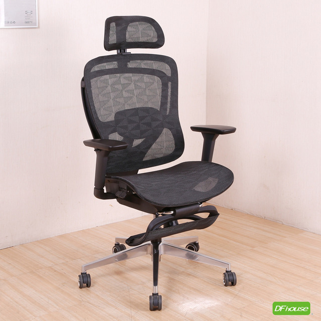 《DFhouse》范恩全網主管椅(腳凳)