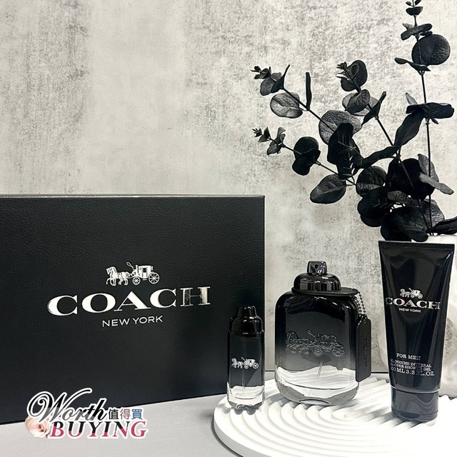 COACH 時尚經典 男性淡香水禮盒 (淡香水100ML+淡香水15ML+沐浴膠100ML)