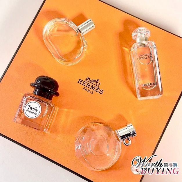 Hermes 愛馬仕 迷你香水禮盒 7.5ml x 4入 (絲巾/橘彩星光/尼羅河花園/Barenia )