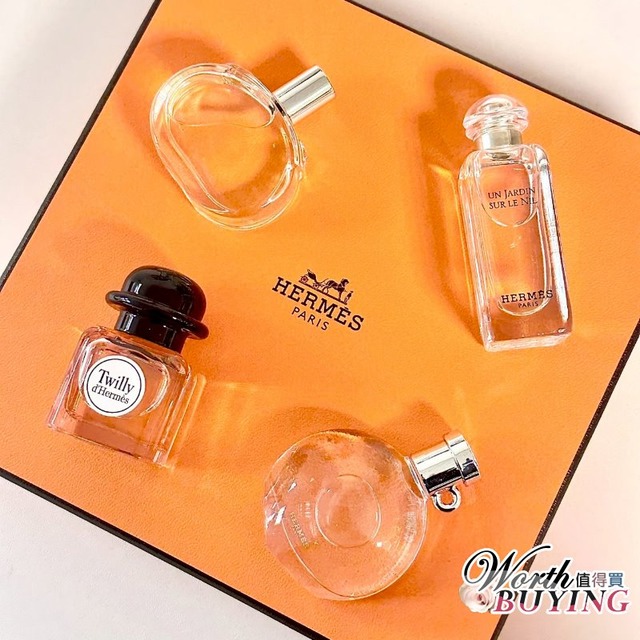 Hermes 愛馬仕 迷你香水禮盒 7.5ml x 4入 (絲巾/橘彩星光/尼羅河花園/Barenia )