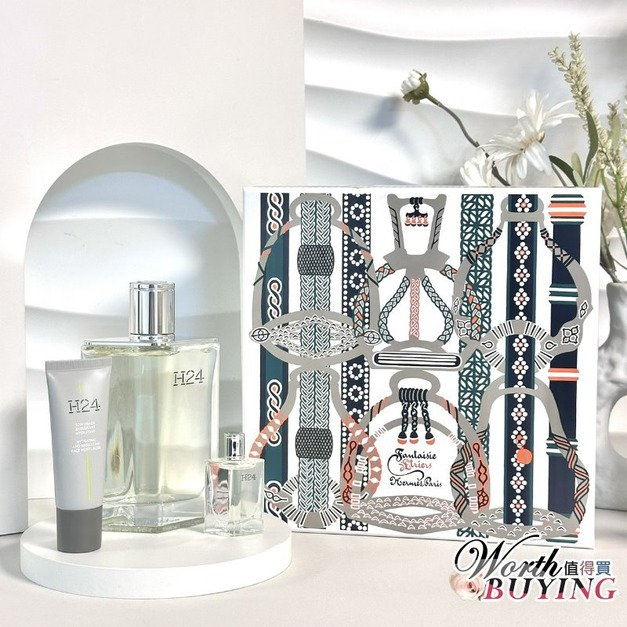 HERMES 愛馬仕 H24 男性淡香水禮盒 (淡香水100ML+淡香水5ML+臉部保濕乳液20ML)