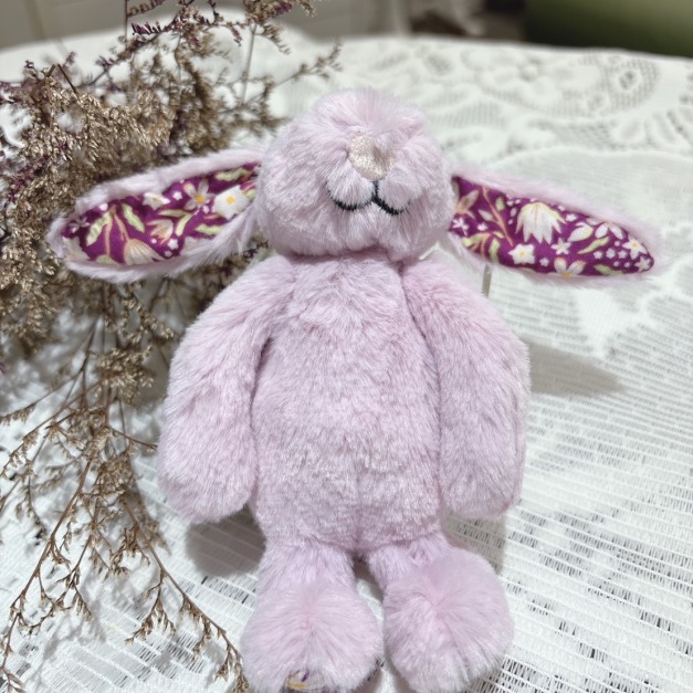 Jellycat粉紅兔兔鑰匙圈