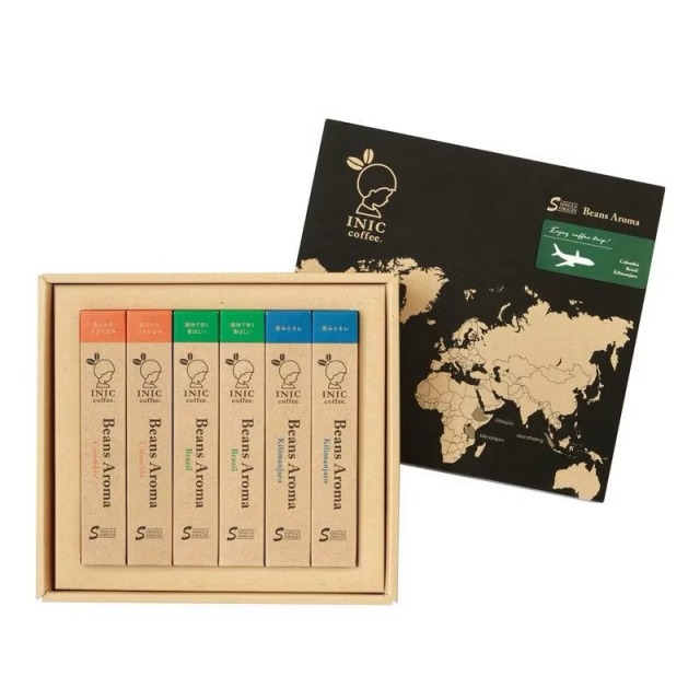 日本製INIC禮盒3產地咖啡Beans Aroma-002
